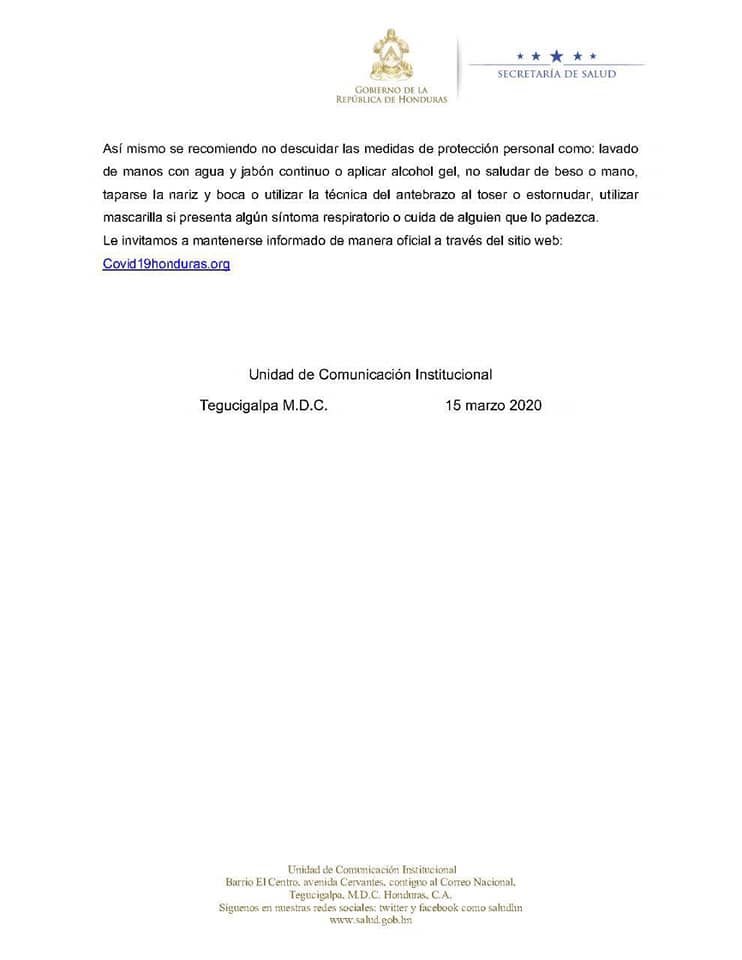 Ordenan cierre de fronteras y casos de coronavirus se elevan a seis