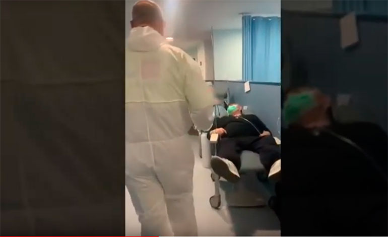 Colapsado hospital de España por tantos casos de coronavirus (Video)