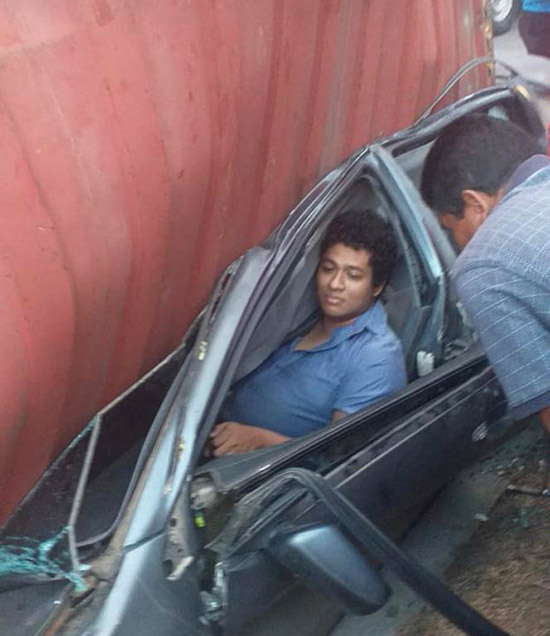 ¡Vivo de milagro!, tras caerle encima pesado contenedor