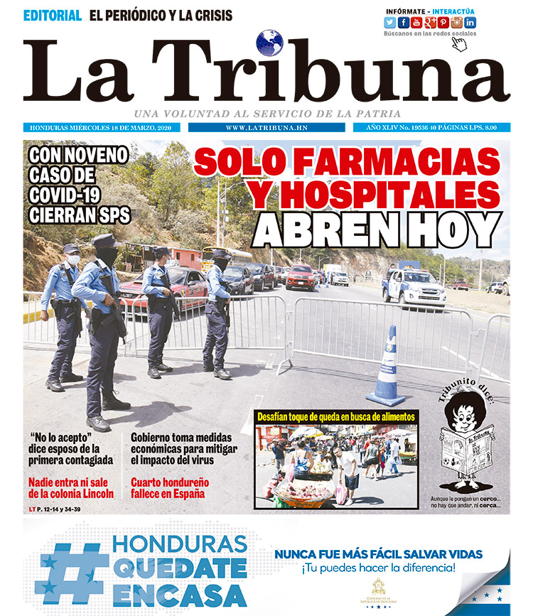 SOLO FARMACIAS Y HOSPITALES ABREN HOY