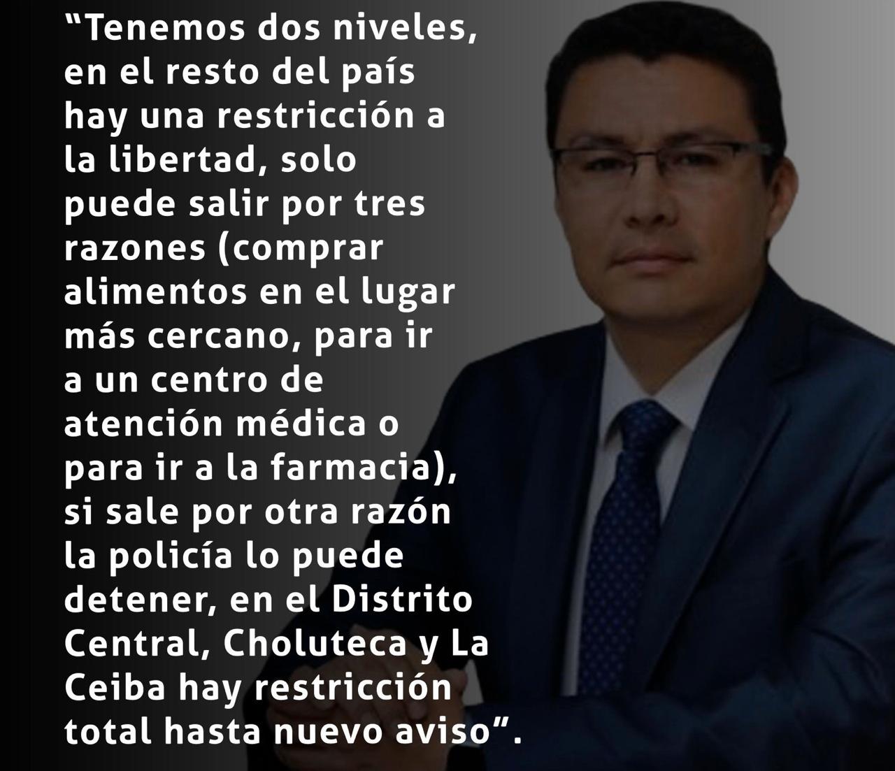 Aclaración de parte de Ministro Ebal Diaz