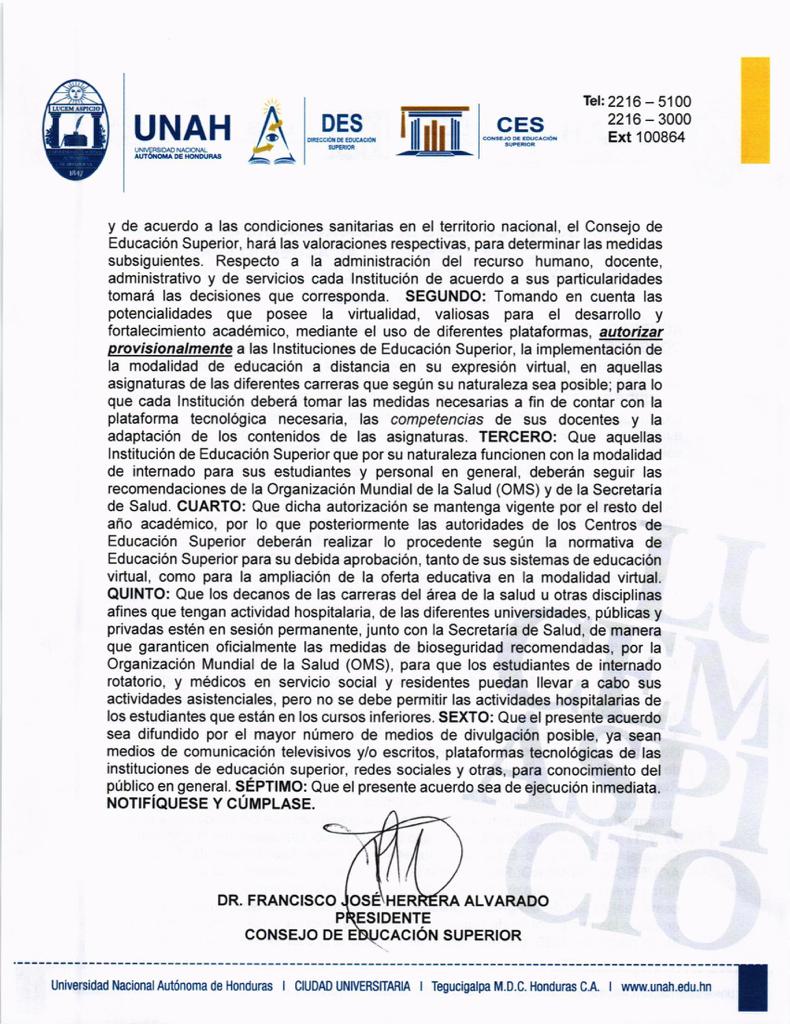 Suspenden actividades en todas las universidades por 21 días ante COVID-19 