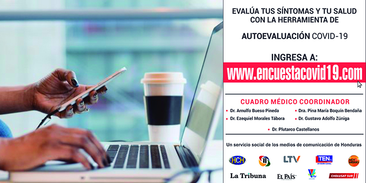 Hondureños respaldan sitio lanzado por influyentes medios para autoevaluar COVID-19