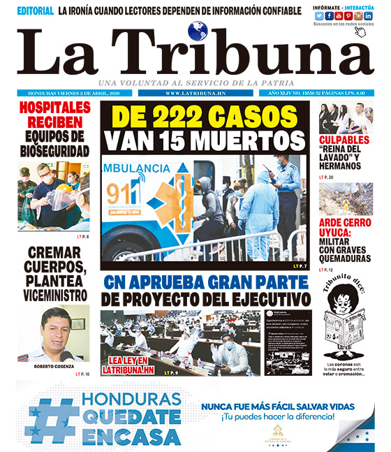 DE 222 CASOS VAN 15 MUERTOS