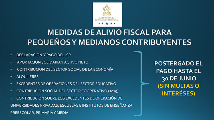 Resumen de medidas del decreto de alivio