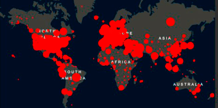 Los casos de COVID-19 superan los dos millones en el mundo, según Johns Hopkins
