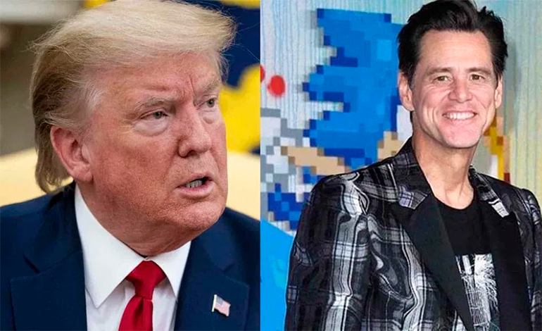 El actor Jim Carrey causa revuelo al toser en la cara a Trump (Video)