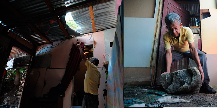 Derrumbes y casas dañadas dejan lluvias en unas ocho colonias