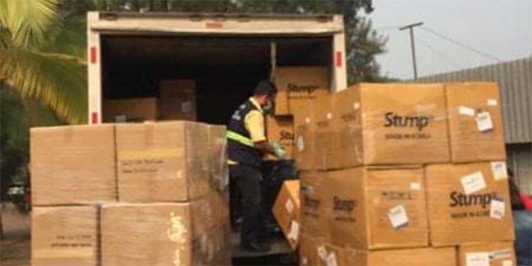 TSC realiza control recurrente de nuevo lote de insumos de bioseguridad