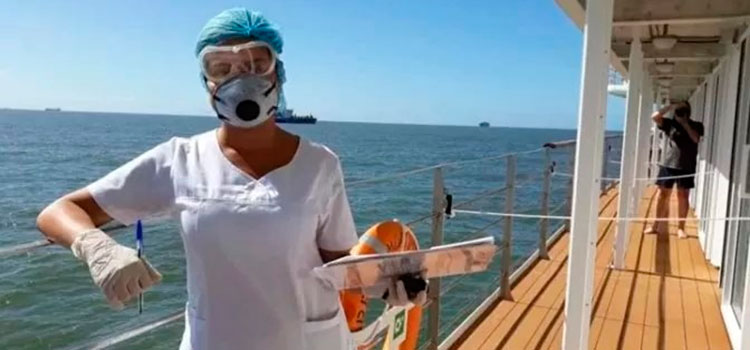 Angustioso llamado de marinos hondureños con COVID-19 en crucero varado en Punta del Este, Uruguay