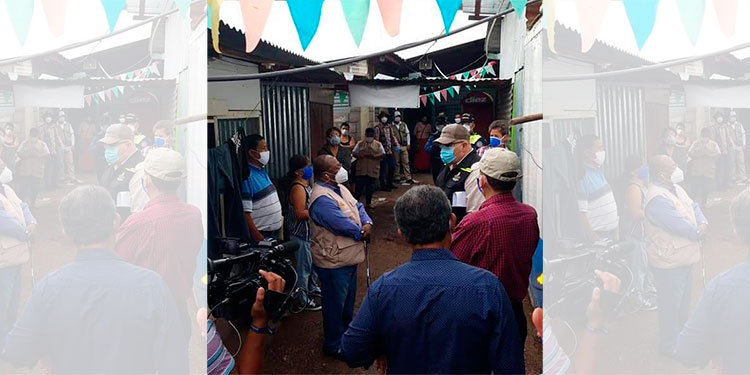 Inspeccionan aplicación de protocolos de bioseguridad de Feria agropecuaria de colonia Villanueva
