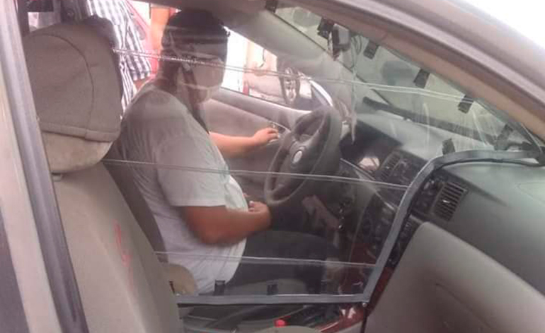 Taxistas de Choluteca en lugar de protestar, se las ingenian con <a href=