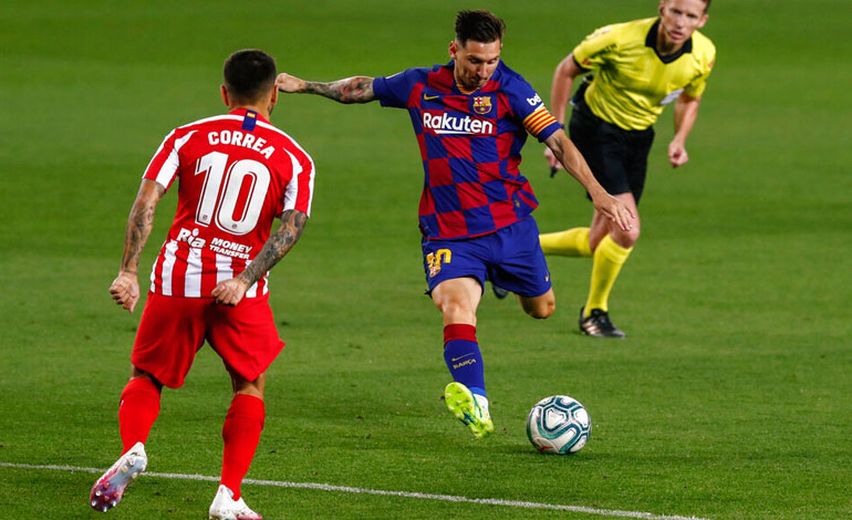 Barcelona empata con Atlético de Madrid y sigue cediendo terreno