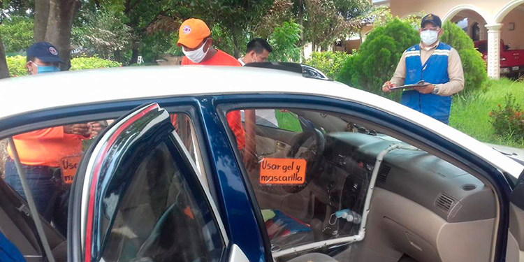 Verifican bioseguridad en taxis de Choluteca