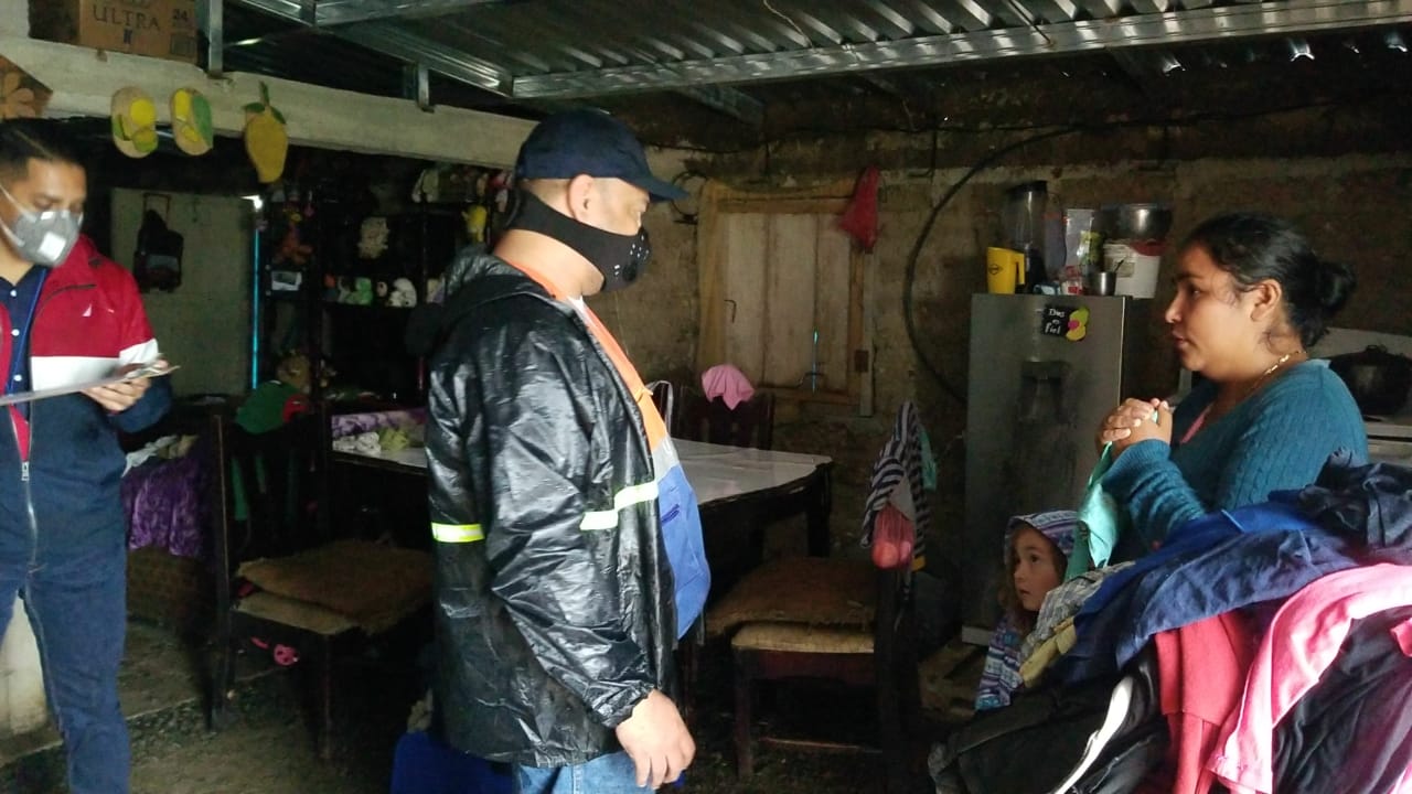 Cuatro viviendas dañadas a causa de las lluvias en Santa Ana