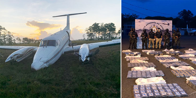 Bajo fuego aseguran “narcoavioneta” cargada con 806 kilos de cocaína (Galería)