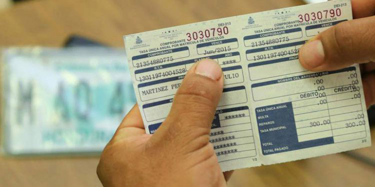 IP reporta una recaudación de L.800 millones por concepto de tasa única vehicular