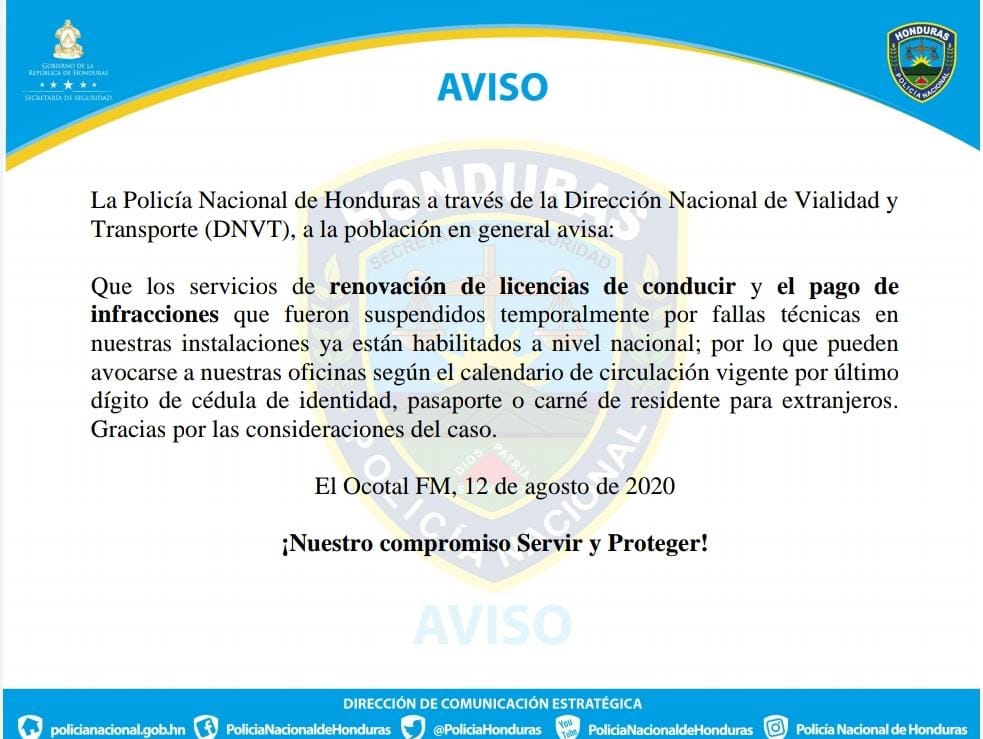 Habilitan emisión de licencias de conducir a nivel nacional