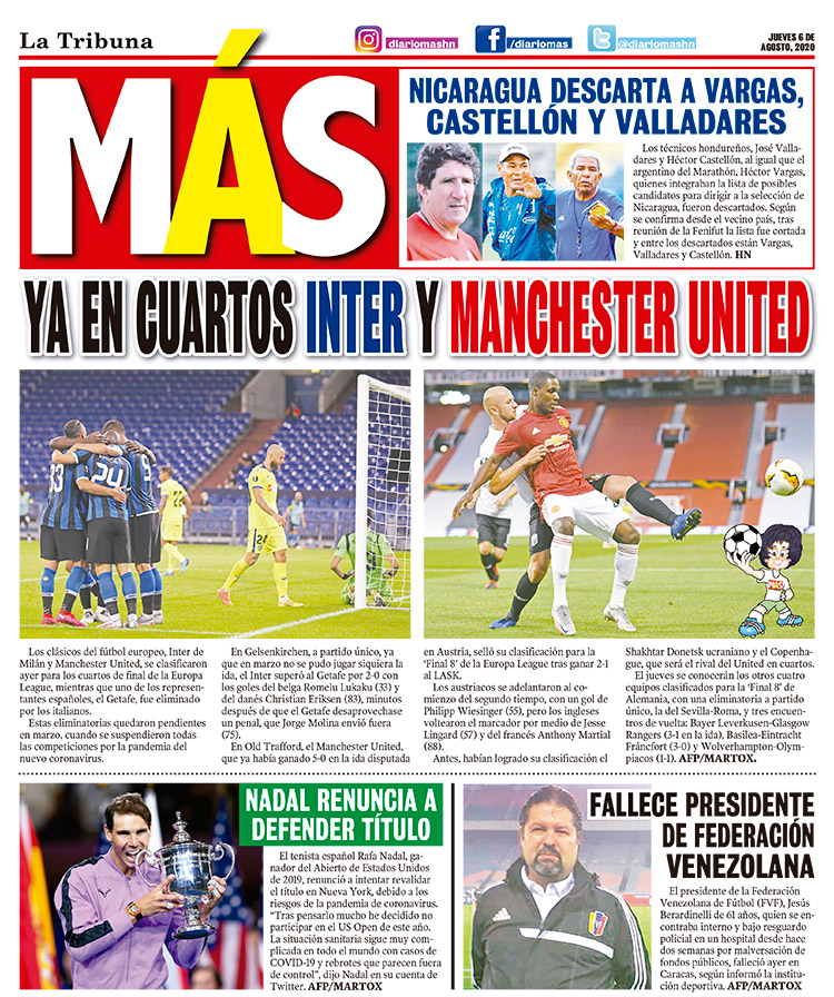 YA EN CUARTOS INTER Y MANCHESTER UNITED