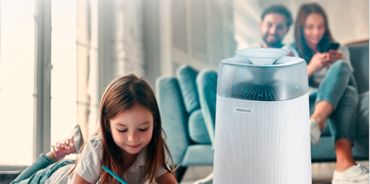 Purificadores de aire de Samsung, espacios limpios y sin contaminación