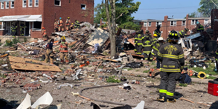 Explosión sacude vecindario de Baltimore, EEUU