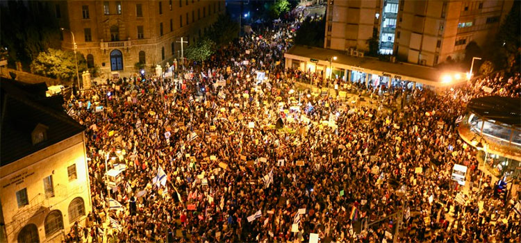 Miles protestan contra Netanyahu; marchas toman fuerza