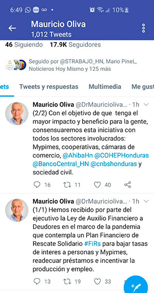 Oliva: “Iniciaremos socialización de Ley de Auxilio Financiero”