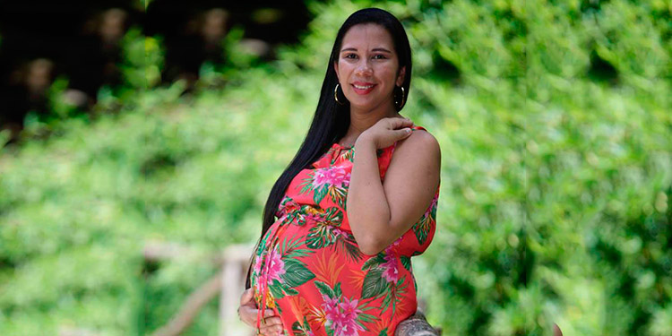 Andrea Suazo en espera de su primogénito