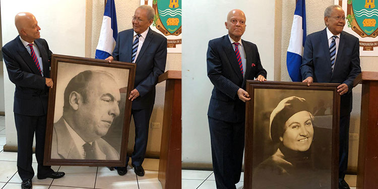 Embajador de Chile entrega fotografías a la Academia Hondureña de la Lengua