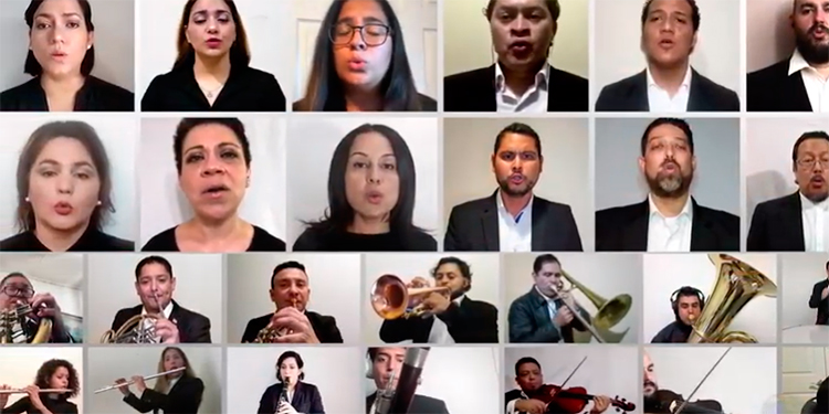 Coro virtual de Honduras entona el Himno Nacional en mes patrio