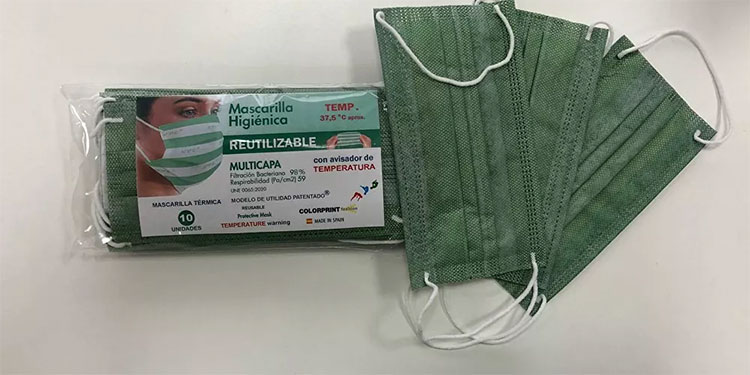 La novedosa mascarilla que mide la temperatura corporal (Video)