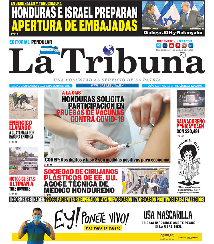 EN JERUSALÉN Y TEGUCIGALPA, HONDURAS E ISRAEL PREPARAN APERTURA DE EMBAJADAS