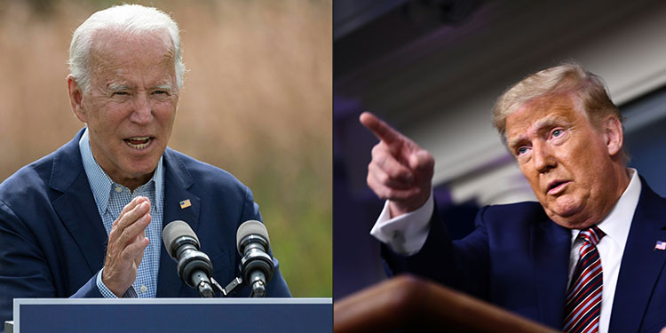 Trump y Biden al primer cara a cara