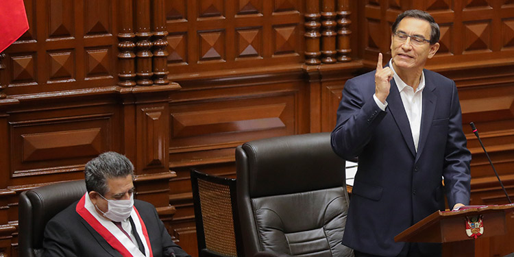 Congreso de Perú rechaza la destitución del presidente Martín Vizcarra