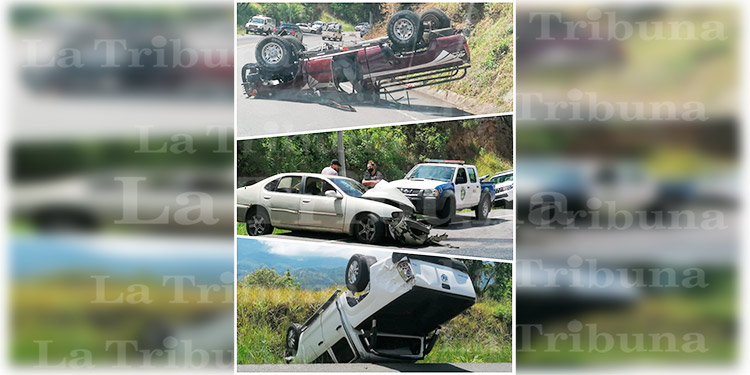 Varios heridos deja triple colisión en carretera a Olancho