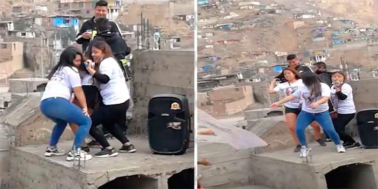 Bailando reggaetón encima de tumba despiden a su amiga muerta en discoteca (Video)