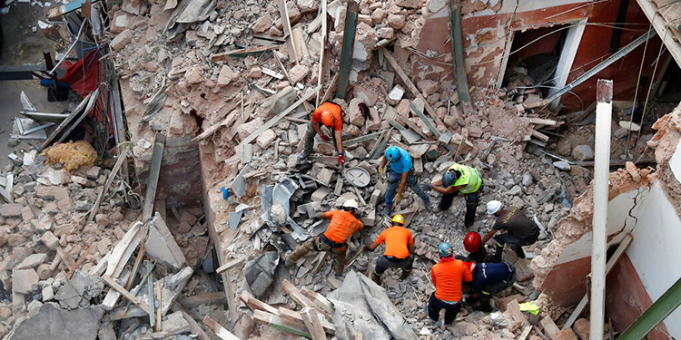 Suspenden búsqueda de sobreviviente en edificio en Beirut