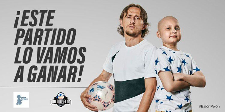 Joven progreseño participa en campaña de niño con cáncer con Luka Modric