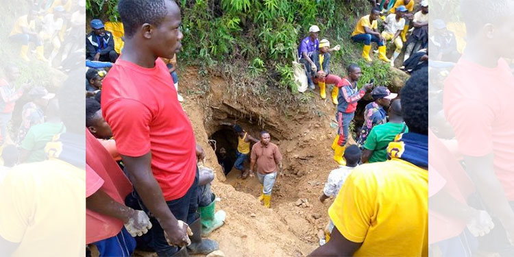 Extraen los primeros cuerpos tras derrumbe de mina de oro en RDC