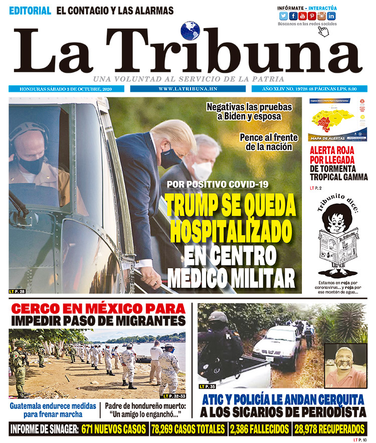TRUMP SE QUEDA HOSPITALIZADO EN CENTRO MÉDICO MILITAR