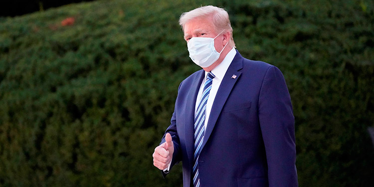 Trump ya no representa ‘un riesgo de transmisión’, según su médico