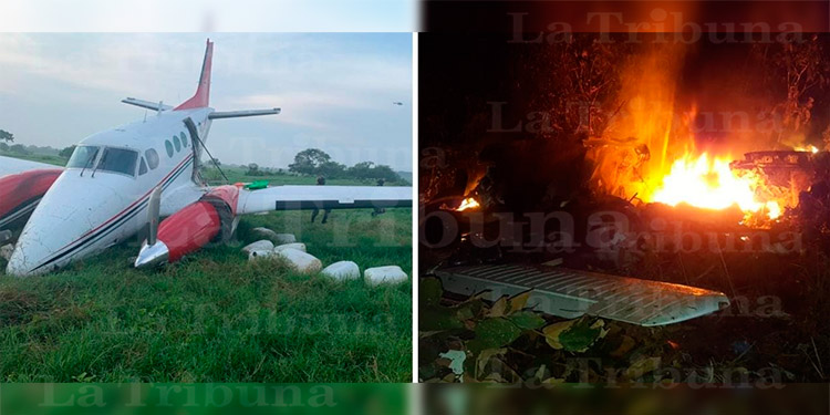Detectan dos narcoavionetas en Honduras; una se accidenta y muere el piloto