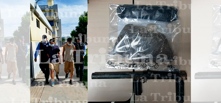 Arrestan a dos hombre en posesion de armas y droga en Comayagua