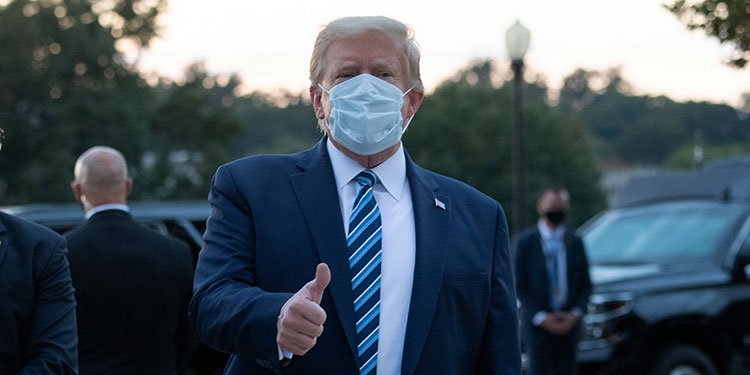 Trump afirma que haber contraído la COVID-19 ha sido "una bendición de Dios"