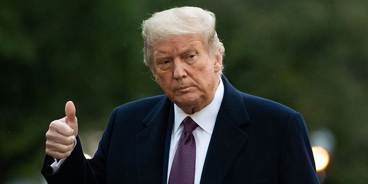 Trump recibe mensajes de apoyo de todo el mundo tras dar positivo por coronavirus