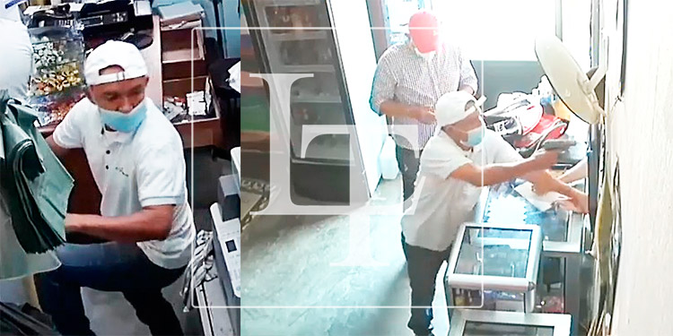 Cámaras de seguridad captan a asaltantes de negocio en SPS (Video)