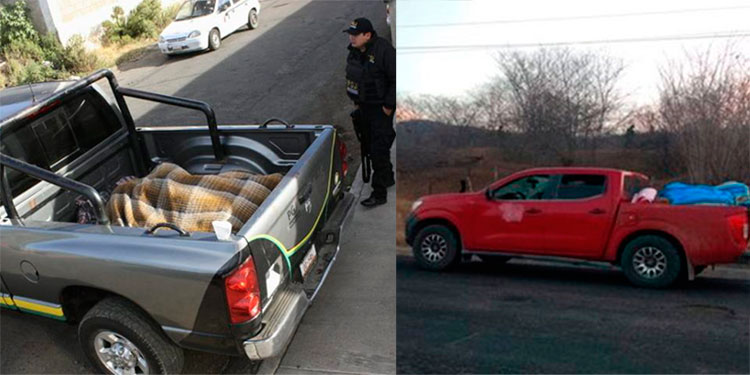 Hallan 13 cadáveres amontonados en dos camionetas en México