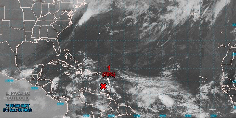 El Centro Nacional de Huracanes vigila una onda tropical en el Caribe