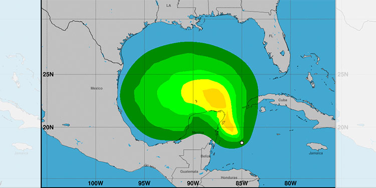 Huracán avanza en el Pacífico; otra tormenta va a Yucatán