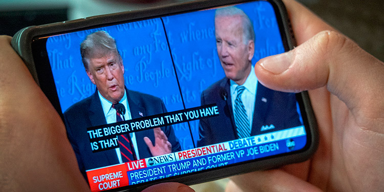 Trump y Biden compiten en tertulias separadas en lugar de debate